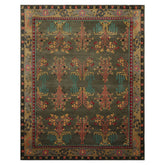 8x10 Gray Moss Black Color Hand Tufted All-Over Wool Arts & Crafts/Mission Oriental Rug